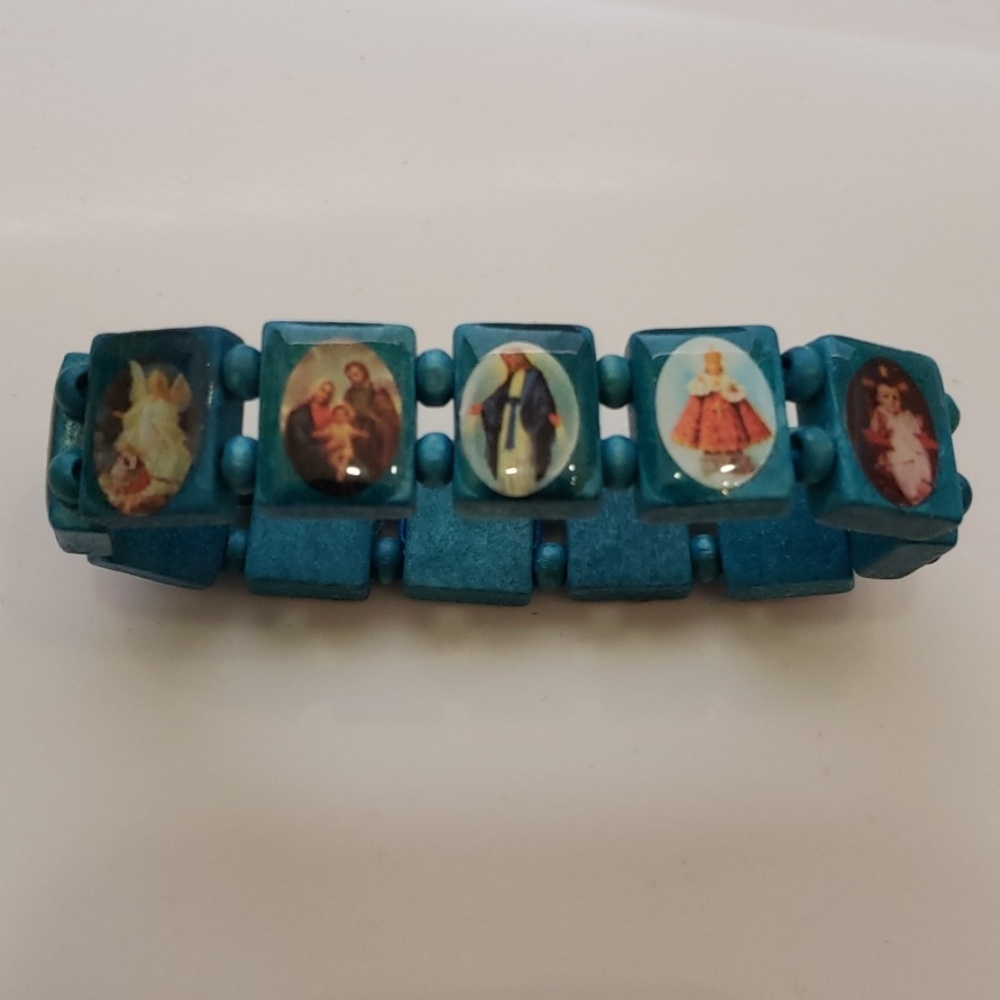 Wooden Catholic Bracelet (stretchy)